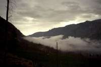 The clouds started chasing us....